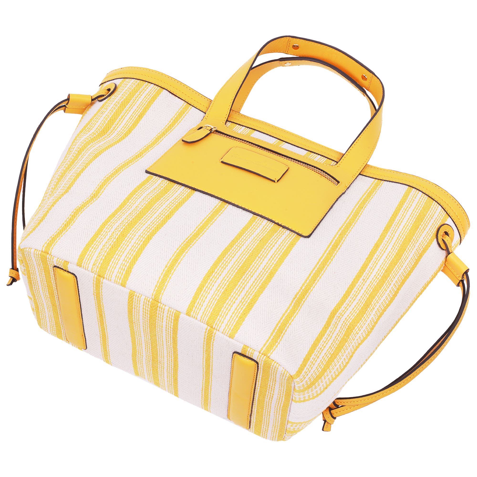 Tommy Bahama Canvas Stripe Large Tote, Alternate, color, Yellow