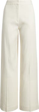 Nordstrom The Lennox Linen Blend Wide Leg Trousers