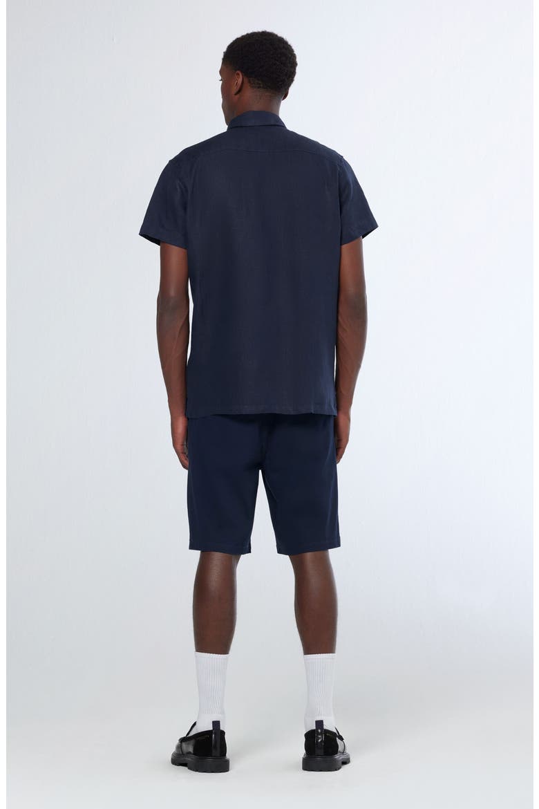 Core Solid Short Sleeve Button-Up Shirt, Alternate, color, NIGHT