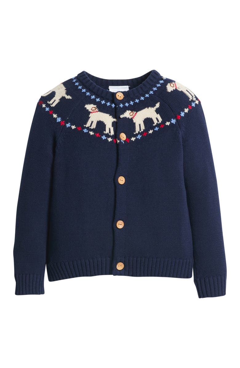 Little English Kids' Fair Isle Cardigan, Main, color, Labs