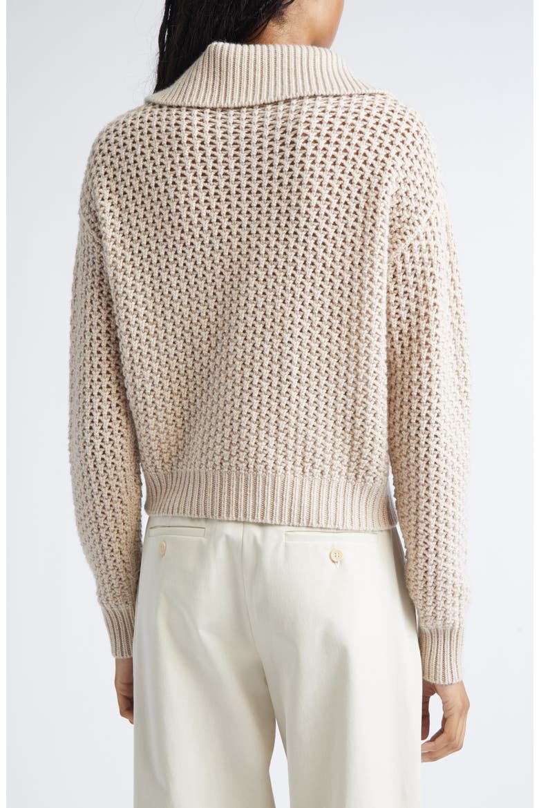 Tequila Wool Blend Quarter Zip Sweater, Alternate, color, ALBINO