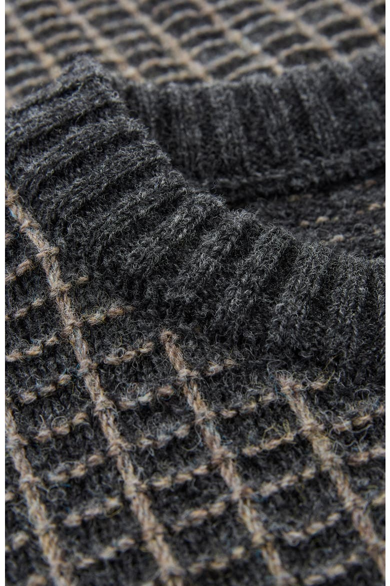 Cont Text Stitch Sweater, Alternate, color, CHARCOAL