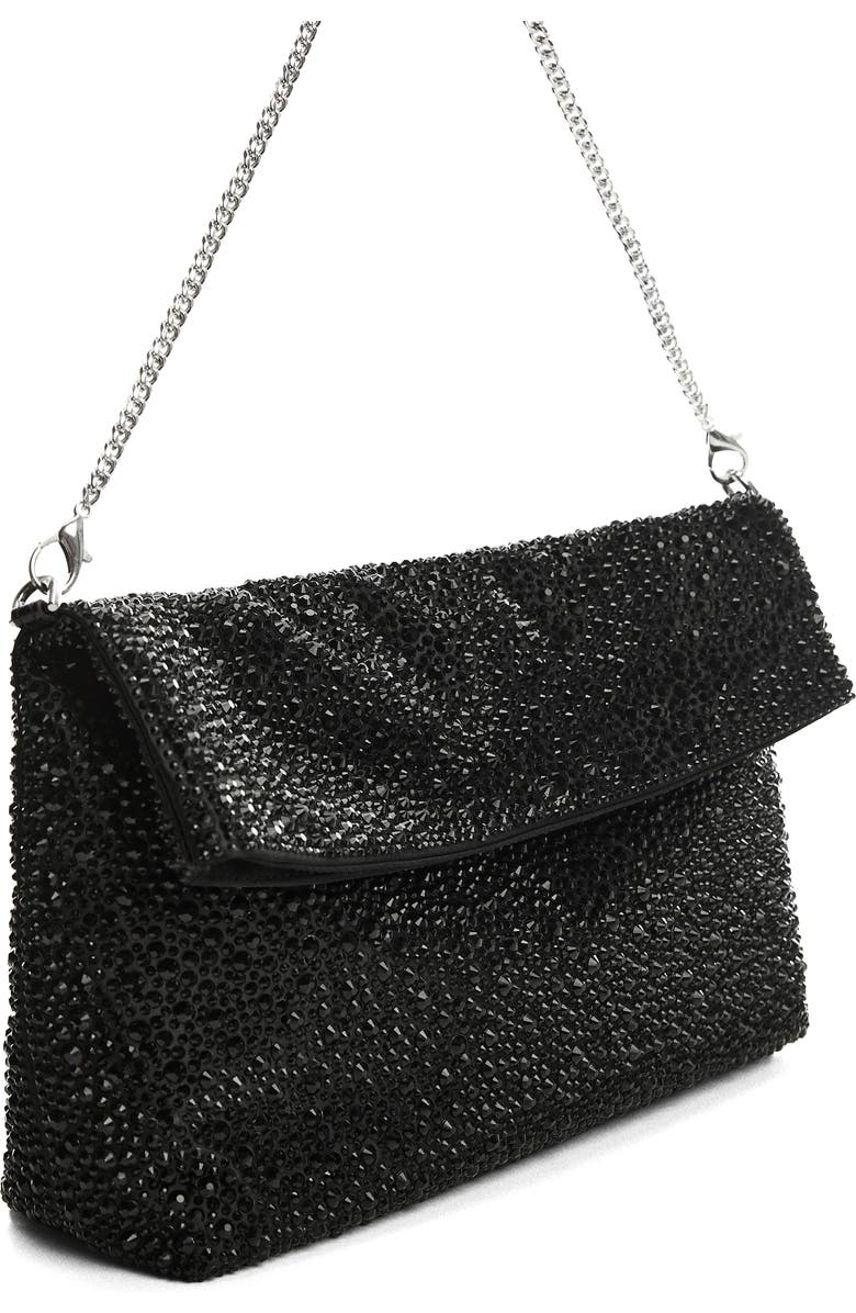 MANGO Crystal Chain Strap Handbag, Alternate, color,