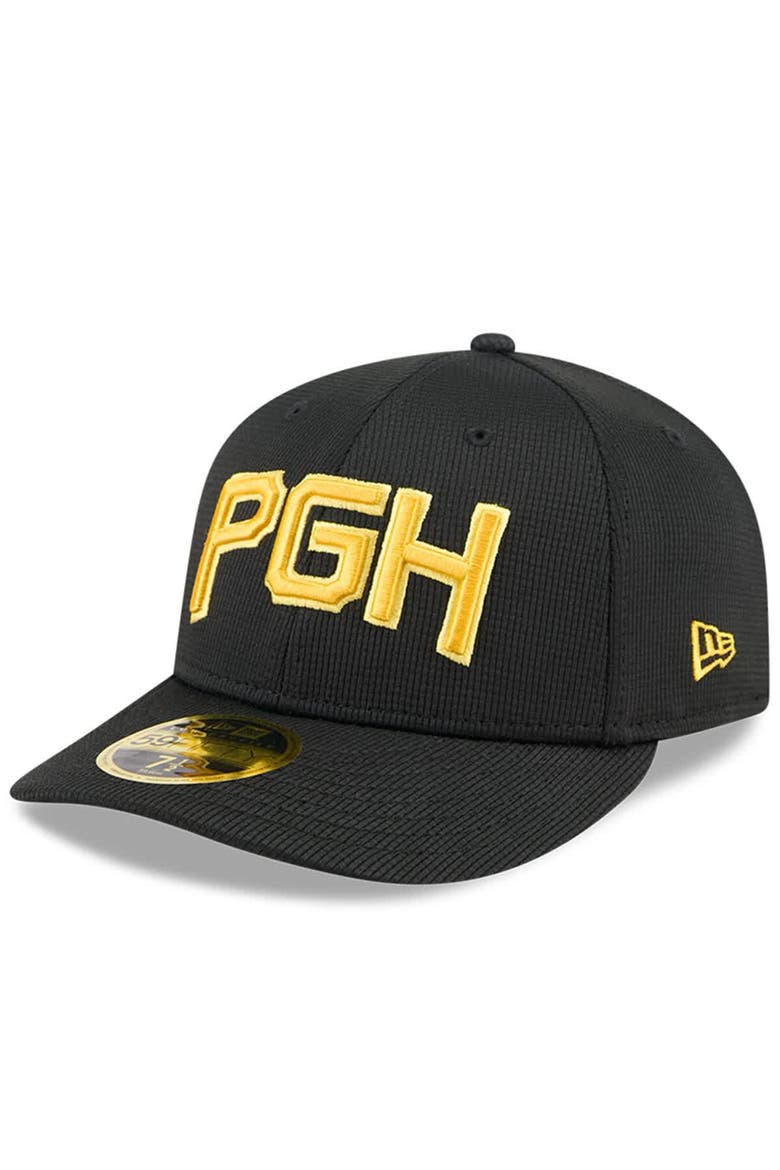 Men's New Era Black Pittsburgh Pirates City Connect Batting Practice Low Profile 59FIFTY Fitted Hat, Alternate, color, Black