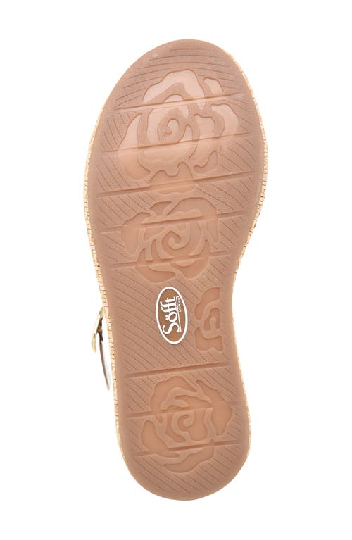Söfft Farah Basketweave Platform Sandal In White