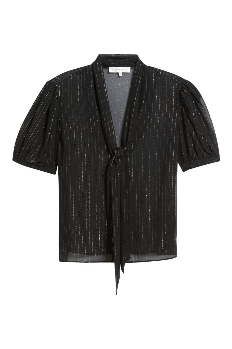 The Sonnet Metallic Stripe Top, Alternate, color, BLACK STRIPE