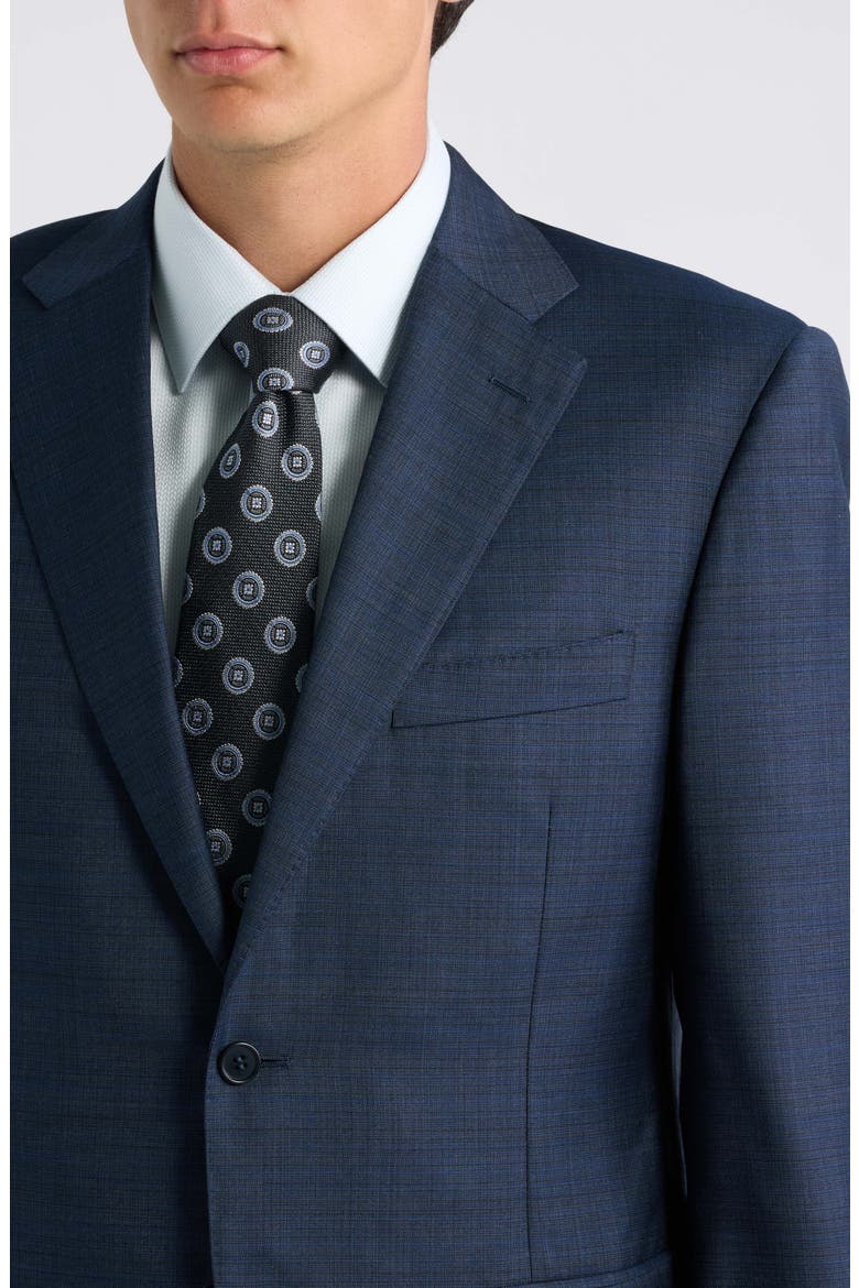 Siena Regular Fit Denim Effect Wool Suit, Alternate, color, NAVY