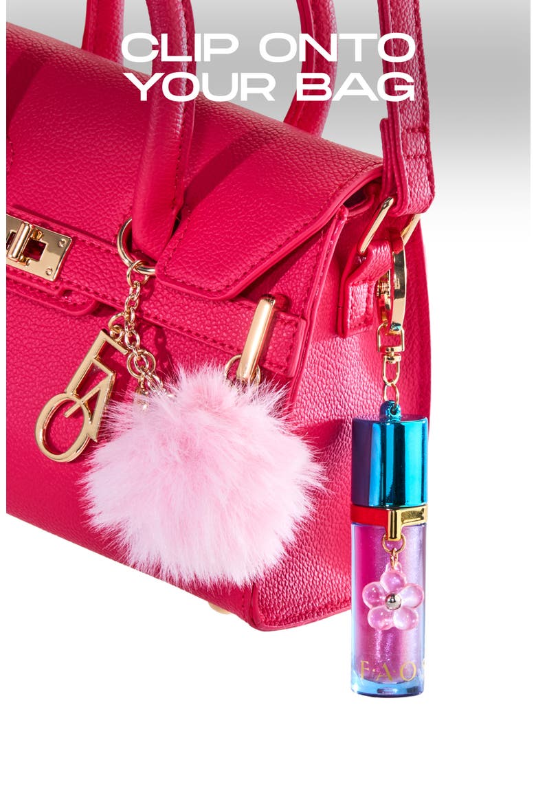 Kids' Flower Charm Lip Gloss, Alternate, color, BLUE