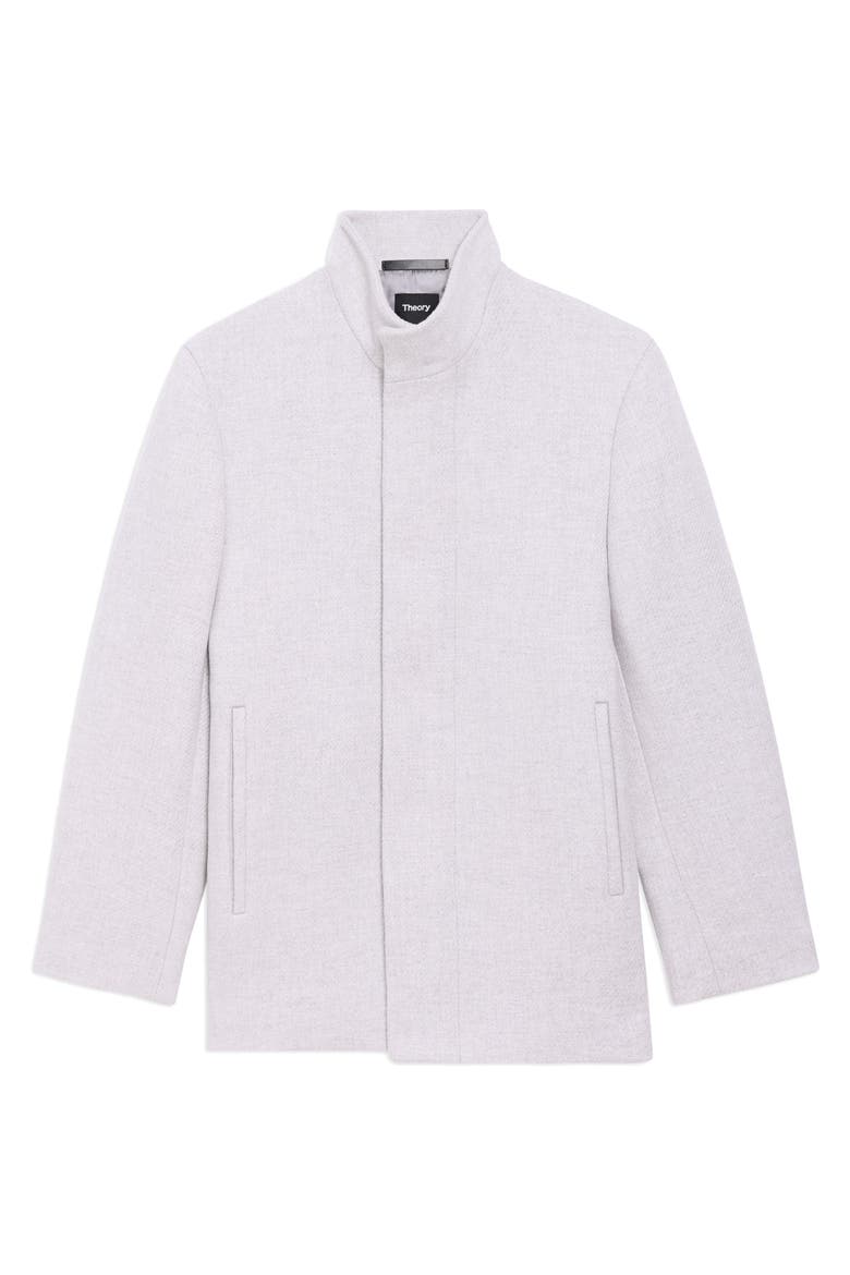 Clarence Wool Melton Coat, Alternate, color, ONYX MELANGE - QLI