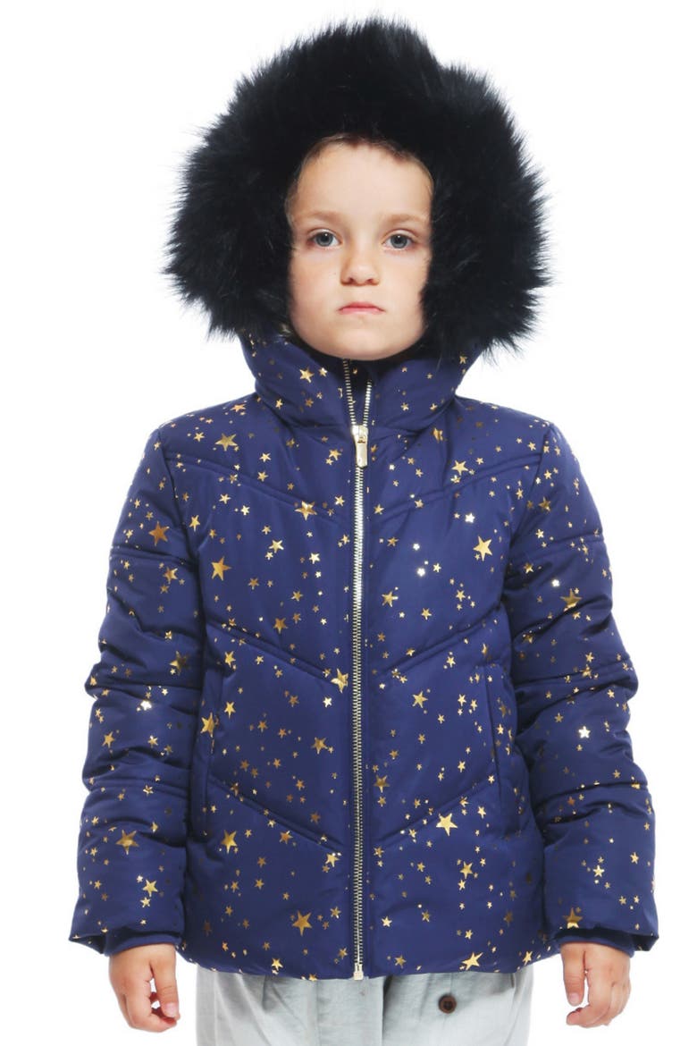 Kids' Heavyweight Puffer Jacket, Main, color, Astral Aura Gold Star