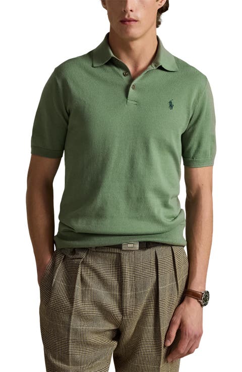 Short Sleeve Cotton Polo Sweater