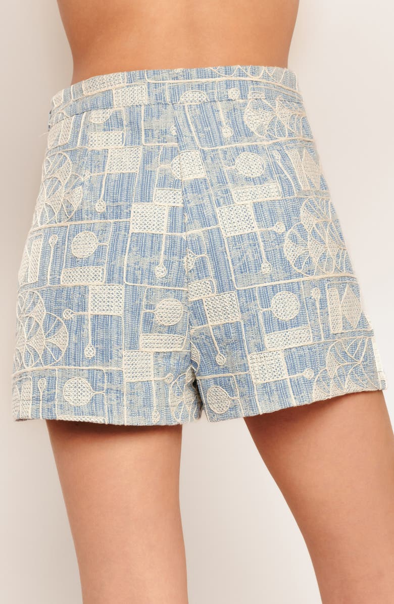 FLYING TOMATO Embroidered Skort, Alternate, color, Light Blue