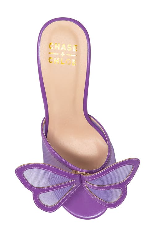 CHASE & CHLOE CHASE AND CHLOE YURELI BUTTERFLY MESH MULE SANDAL 