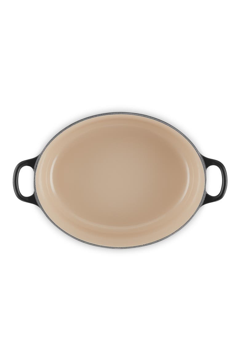 Traditional 4.5-Quart Enamel Cast Iron Oval Dutch Oven, Alternate, color, LICORICE