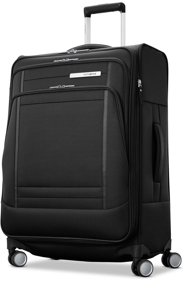 Samsonite UpLIFT Checked-Medium 25-Inch Lightweight Softside Expandable Spinner, Main, color, Black