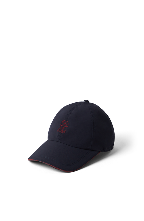 Brunello Cucinelli Baseball Cap With Embroidery In Blue