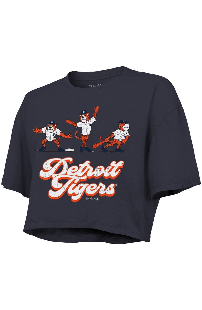 Majestic Threads Women's Majestic Threads Navy Detroit Tigers Boxy Crop T-Shirt, Alternate, color, Navy