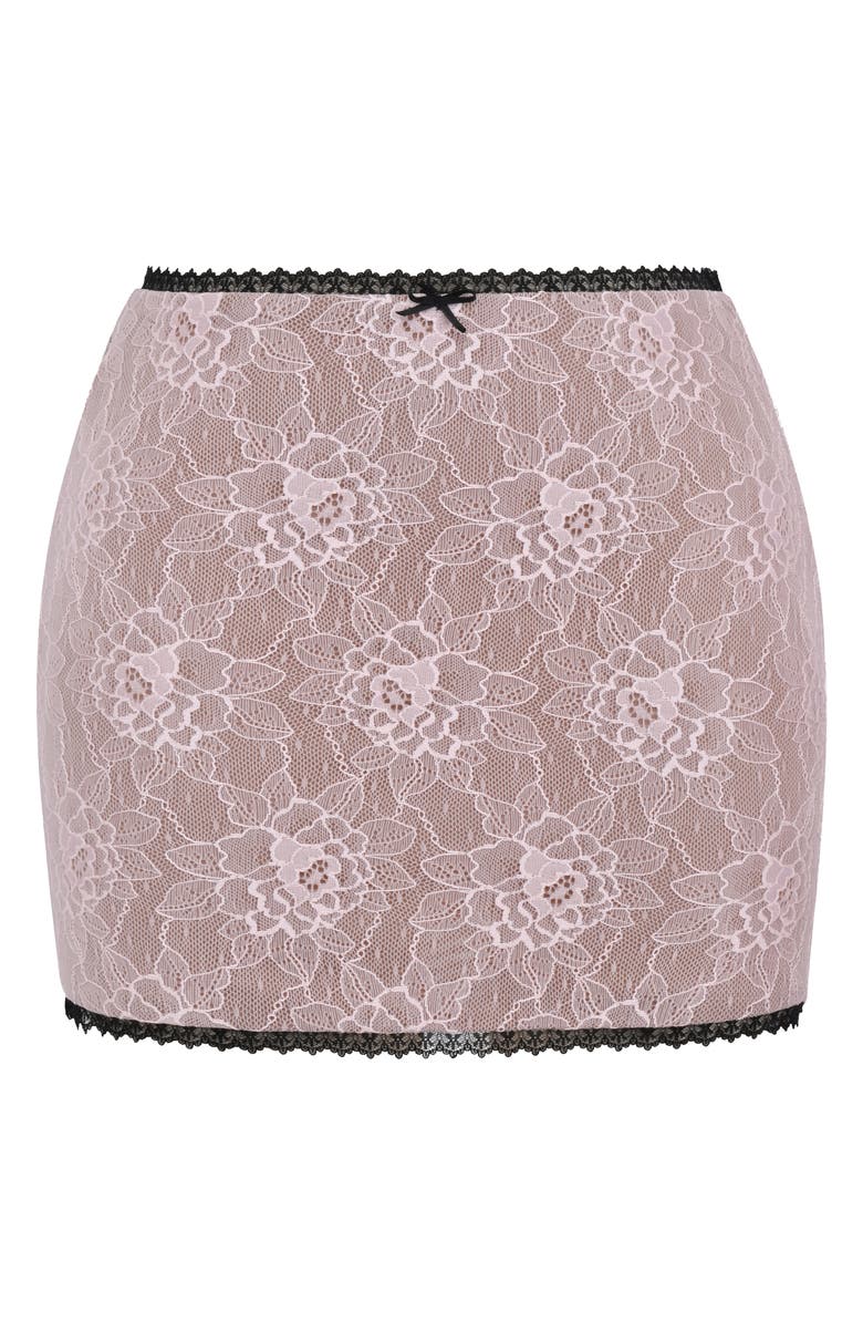 Mistress Rocks Floral Lace Miniskirt, Alternate, color, 