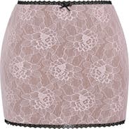 Mistress Rocks Floral Lace Miniskirt