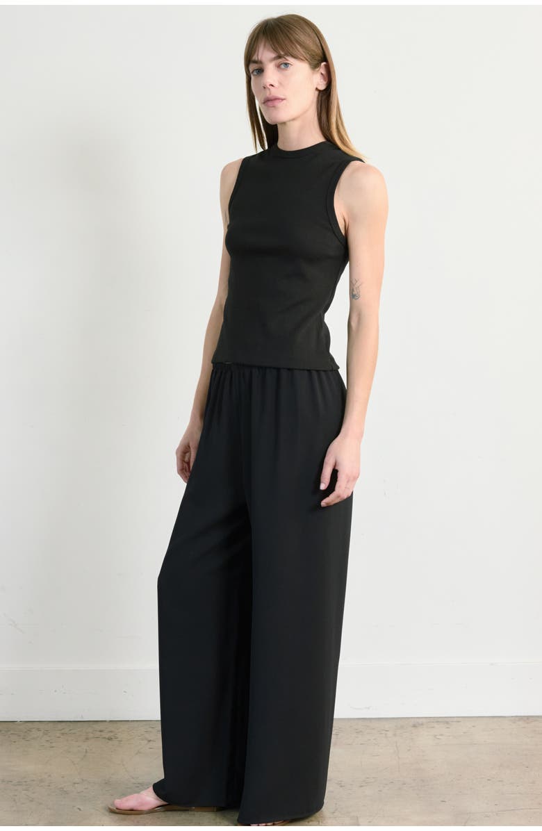 Almina Concept Classic Round Neck Tank, Alternate, color, Black