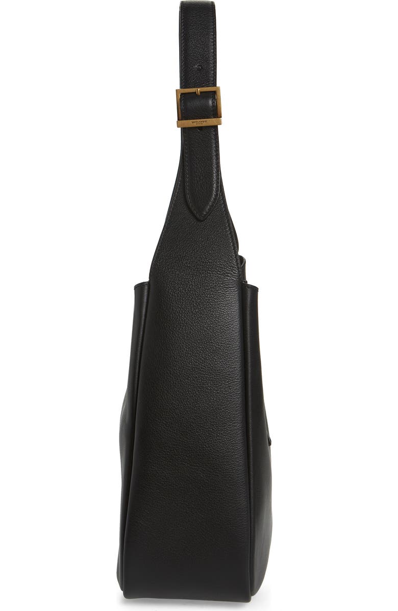 Saint Laurent Small Le 5 à 7 Leather Hobo, Alternate, color,