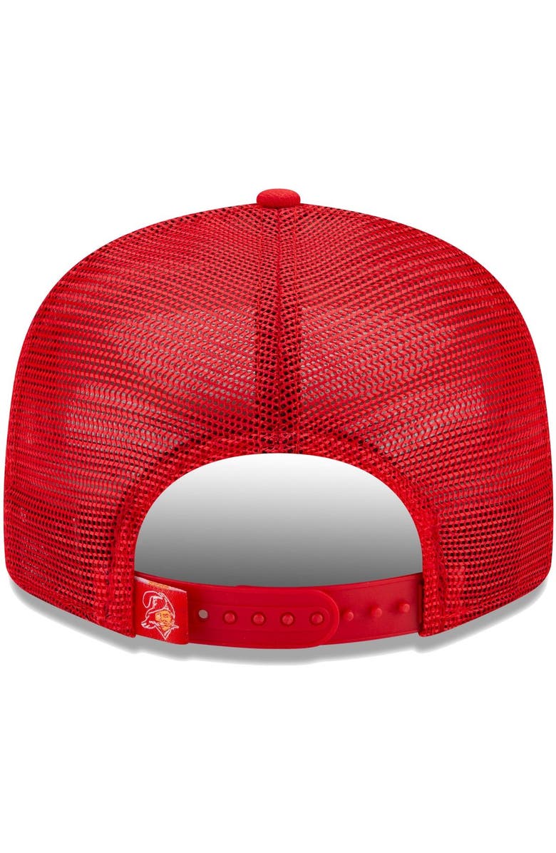 New Era Men's New Era Red Tampa Bay Buccaneers Script Trucker 9FIFTY Snapback Hat, Alternate, color, 