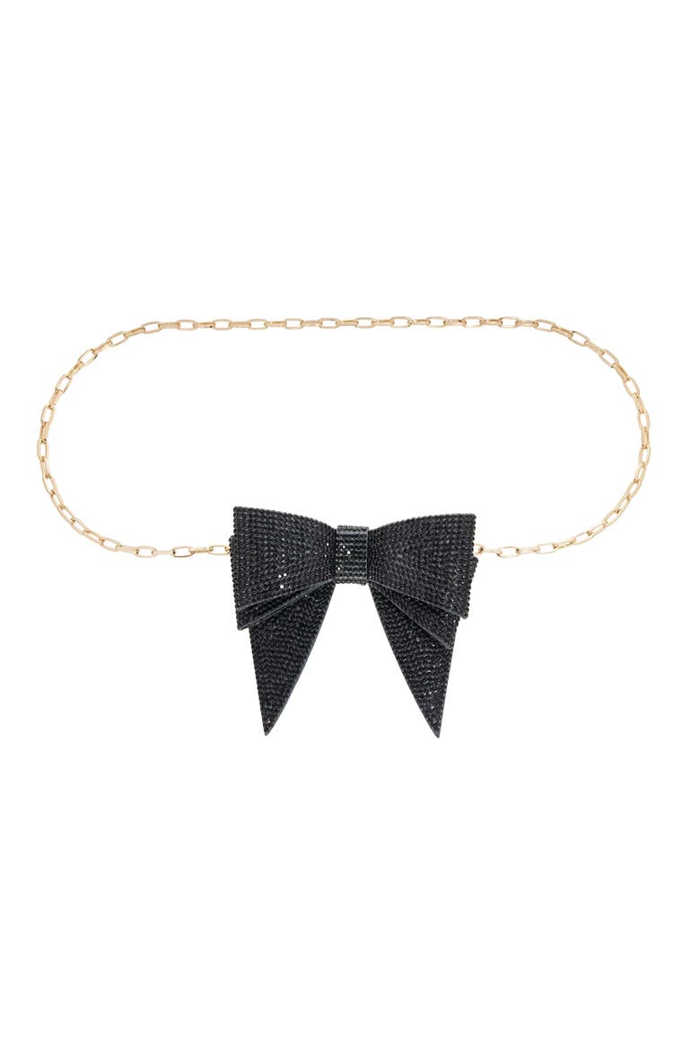 Bow Chain Belt, Alternate, color, Champagne Jet