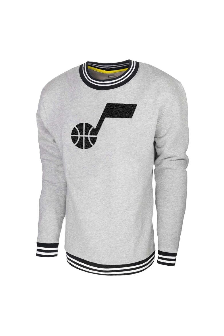 Men's Stadium Essentials Heather Gray Utah Jazz Club Level Pullover Sweatshirt, Alternate, color, Heather Gray