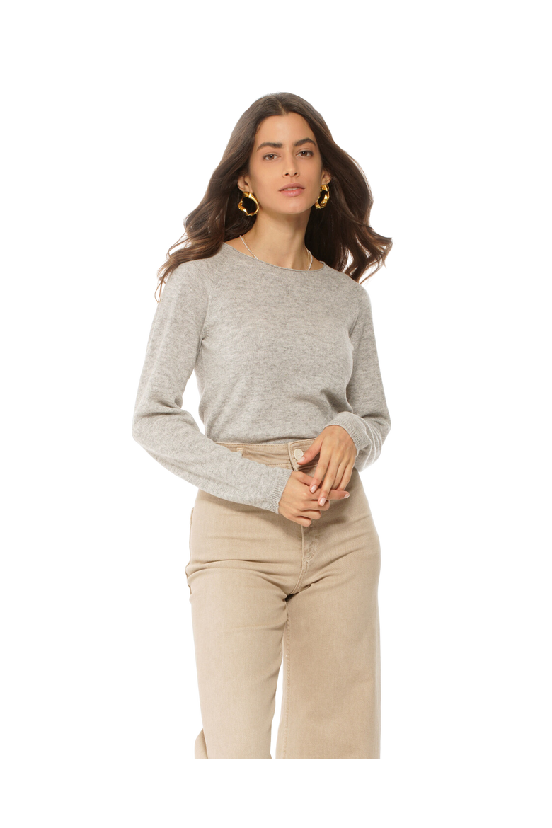 Ultralight Cashmere Raglan Crew Neck Sweater, Alternate, color, Orange