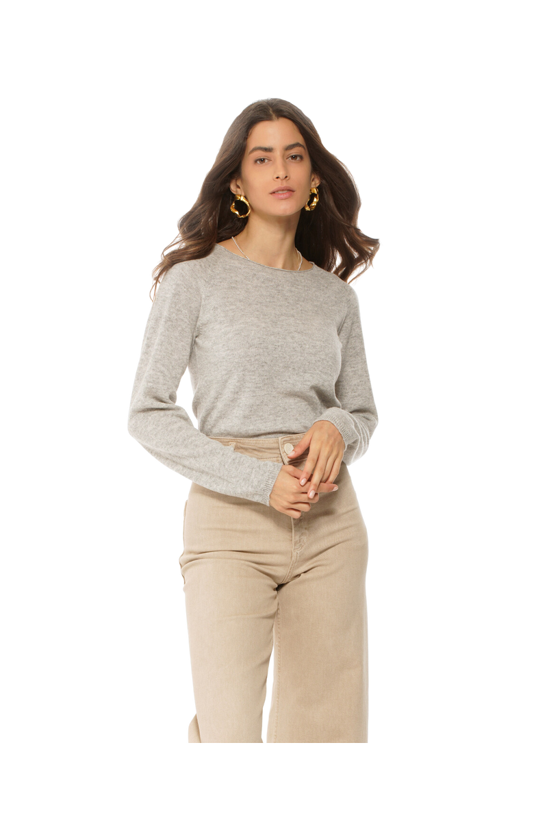 Monticelli Cashmere Ultralight Cashmere Raglan Crew Neck Sweater, Alternate, color, Orange