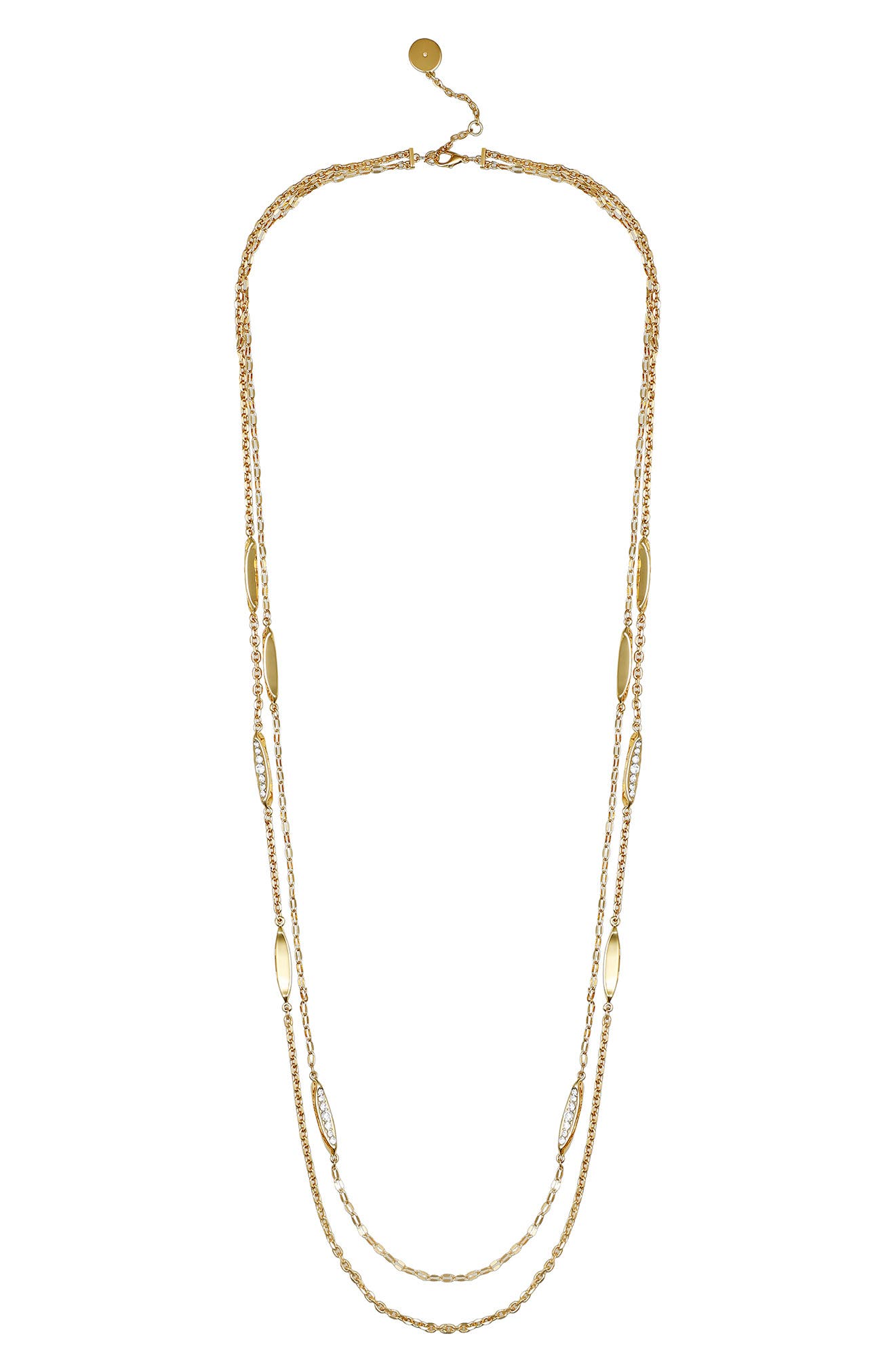 Layered Chain Station Necklace