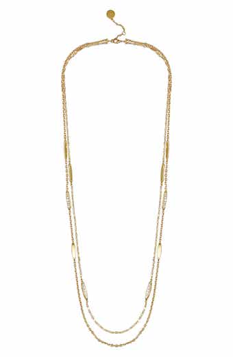 Layered Chain Station Necklace
