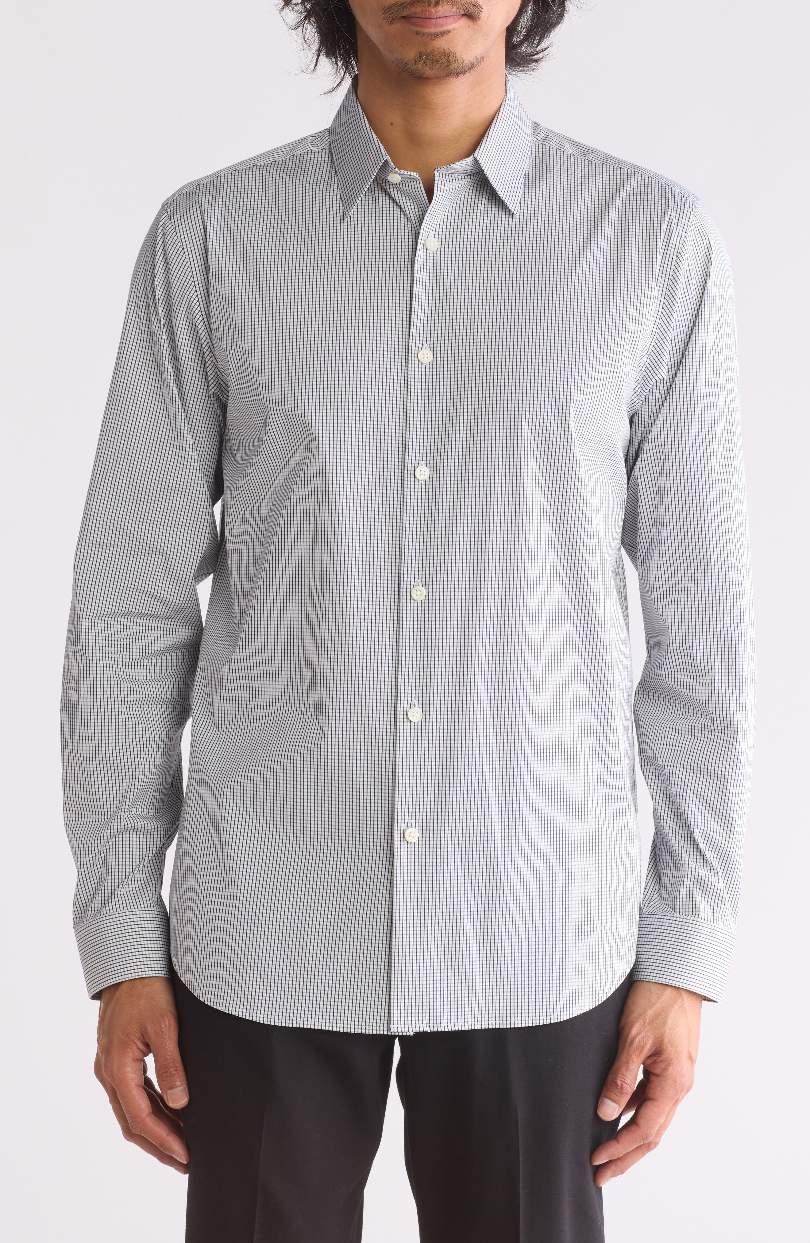 Theory Irving Wealth Check Button-Up Shirt | Nordstromrack