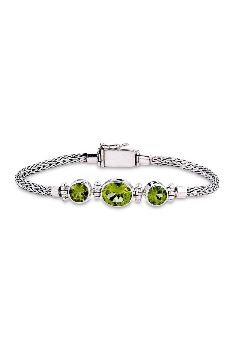 SAMUEL B. Sterling Silver Peridot Tulang Naga Bracelet (Women