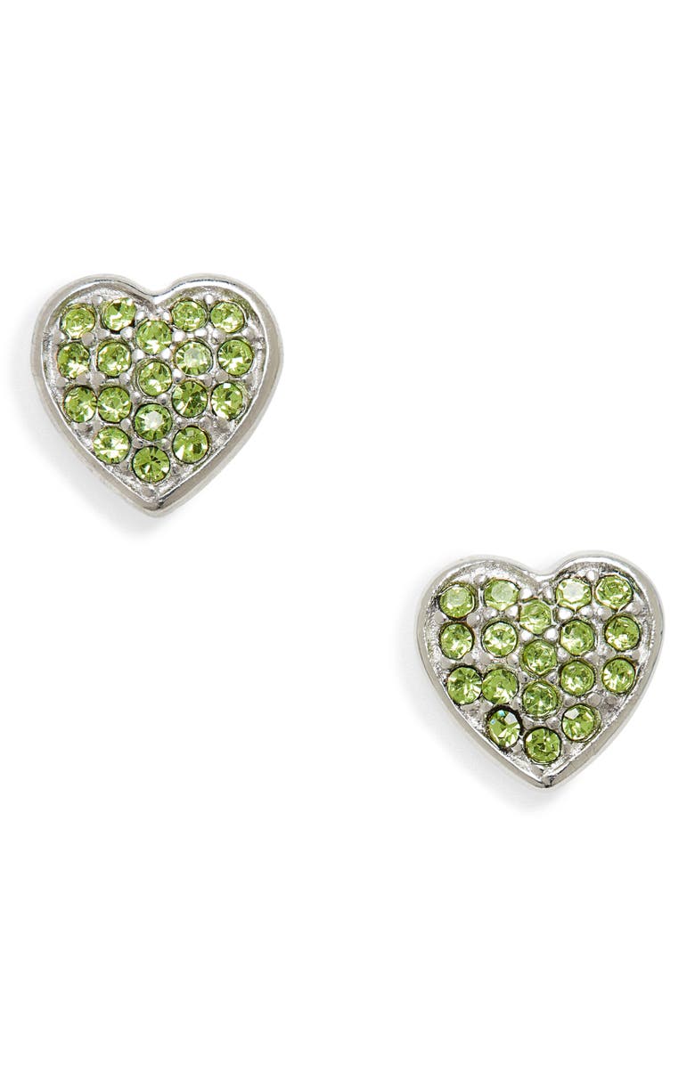 Chanteur Kids' Screw Back Crystal Heart Stud Earrings, Alternate, color, 