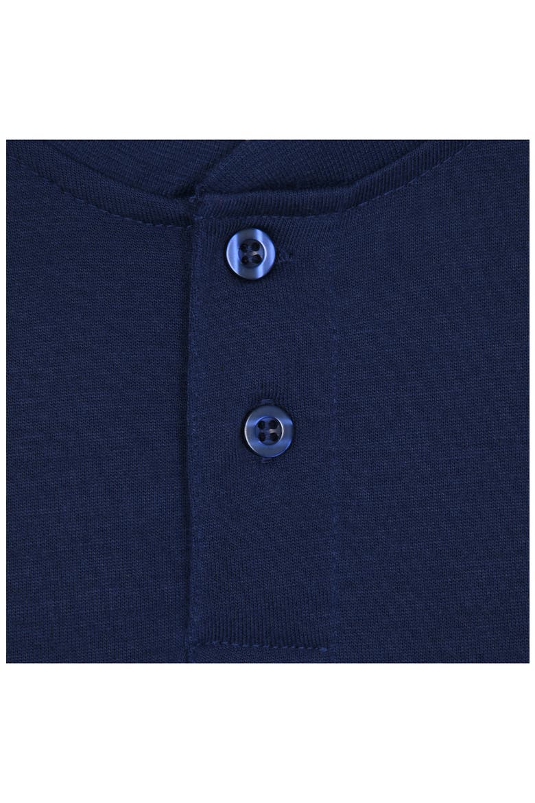 Kids' 2-Piece Henley & Plaid Pajamas, Alternate, color, NAVY