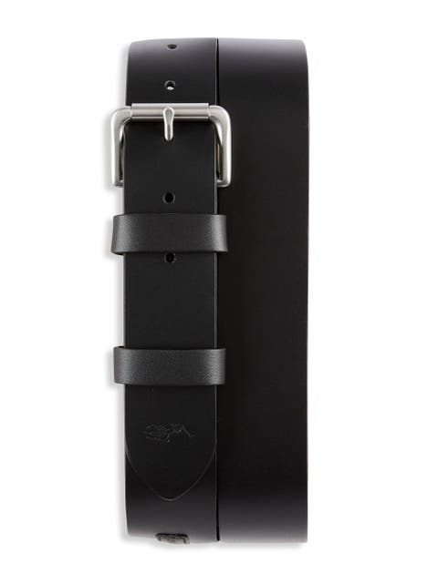 Big & Tall Leather Saddle Patch Belt