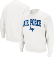 COLOSSEUM Men's Colosseum White Air Force Falcons Arch & Logo Sweatshirt