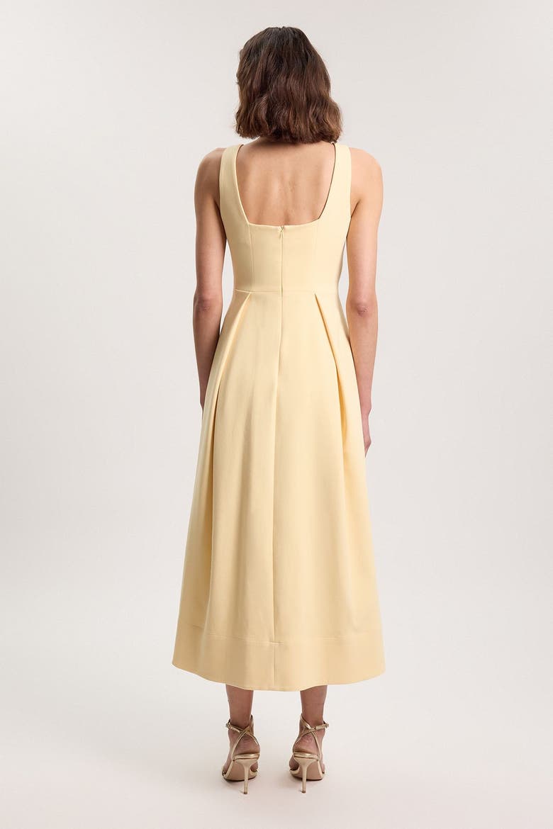Full Skirt Midi Dress, Alternate, color, Yellow