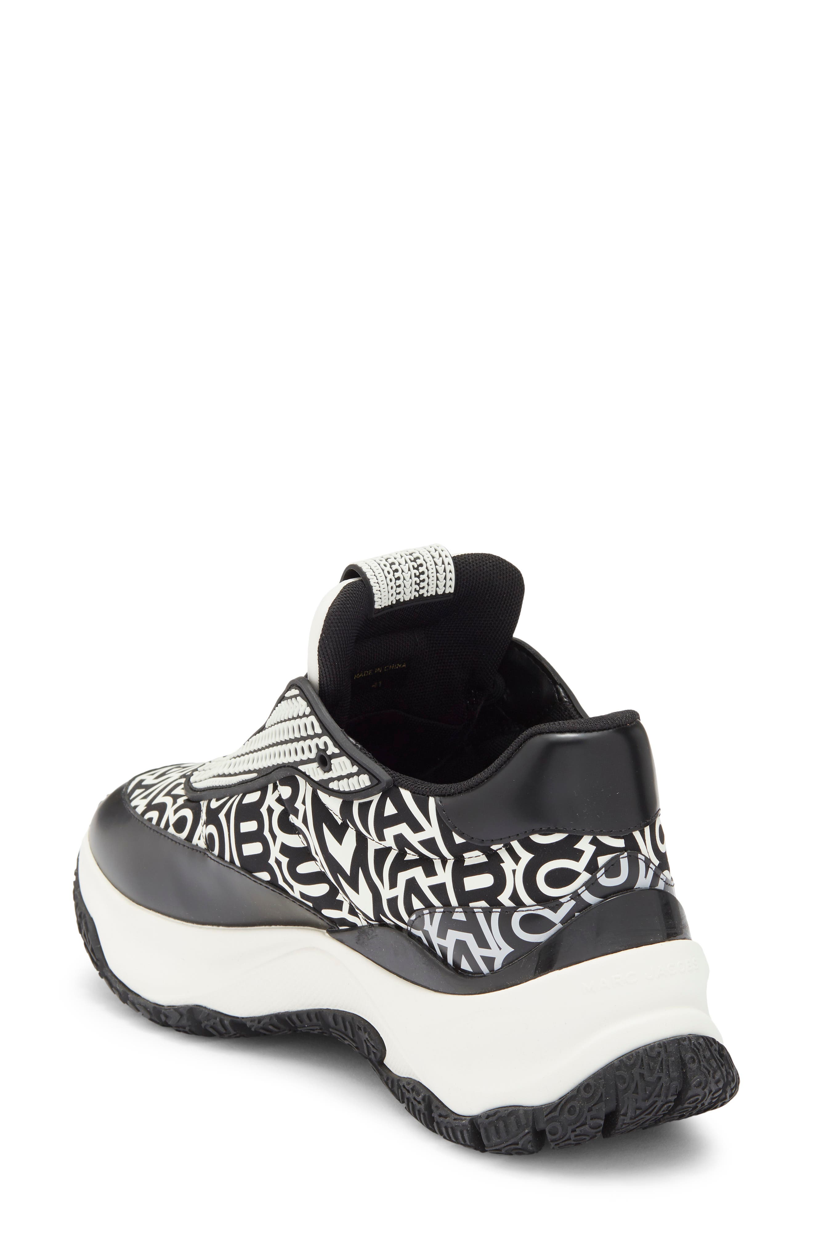 The Monogram Lazy Runner Sneaker, Alternate, color, BLACK/WHITE