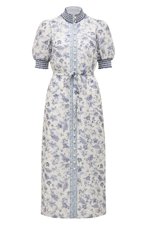 Ever New Rochelle Floral Midi Shirtdress In Multi