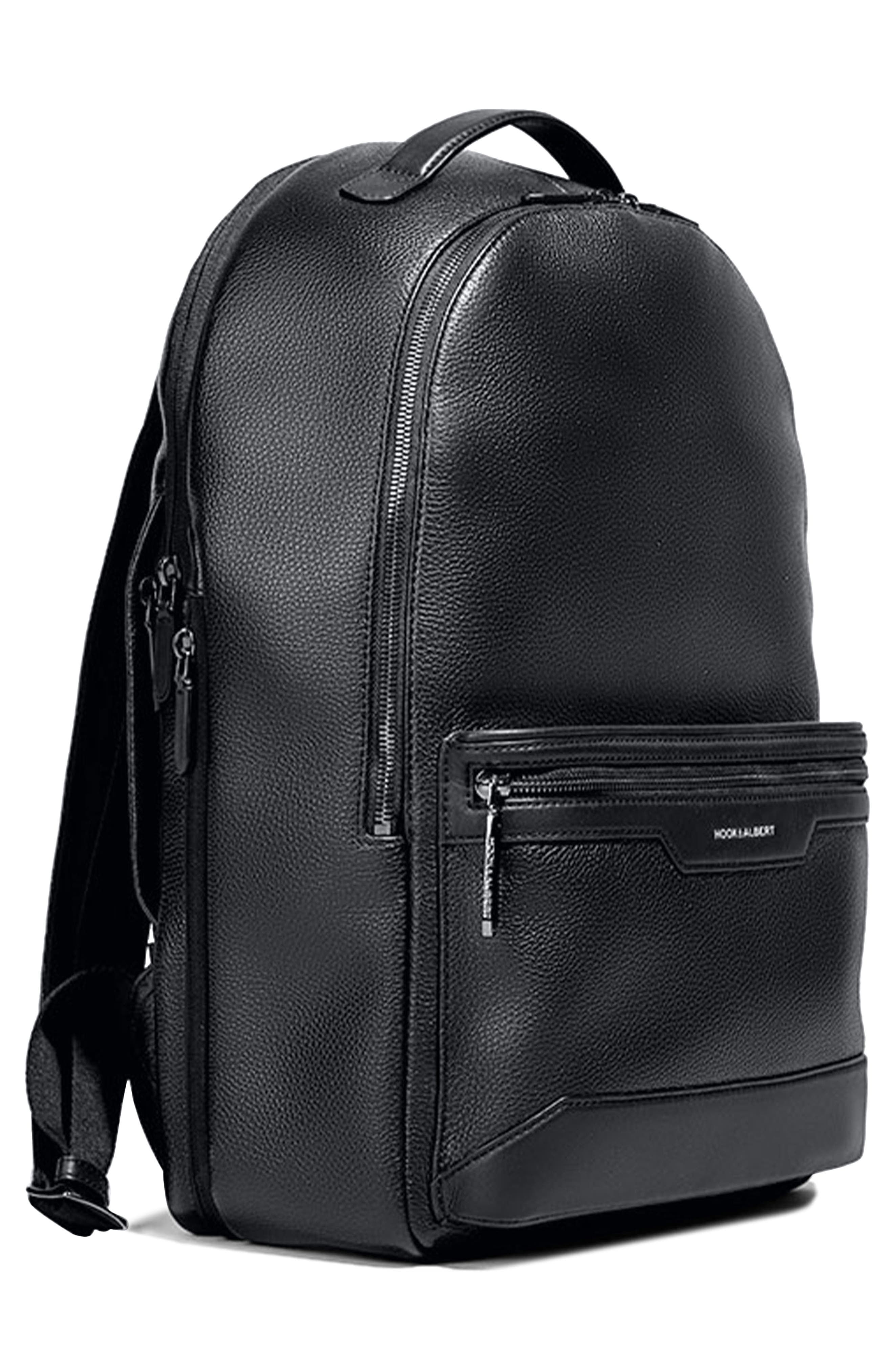 hook + ALBERT Leather Backpack, Alternate, color, 