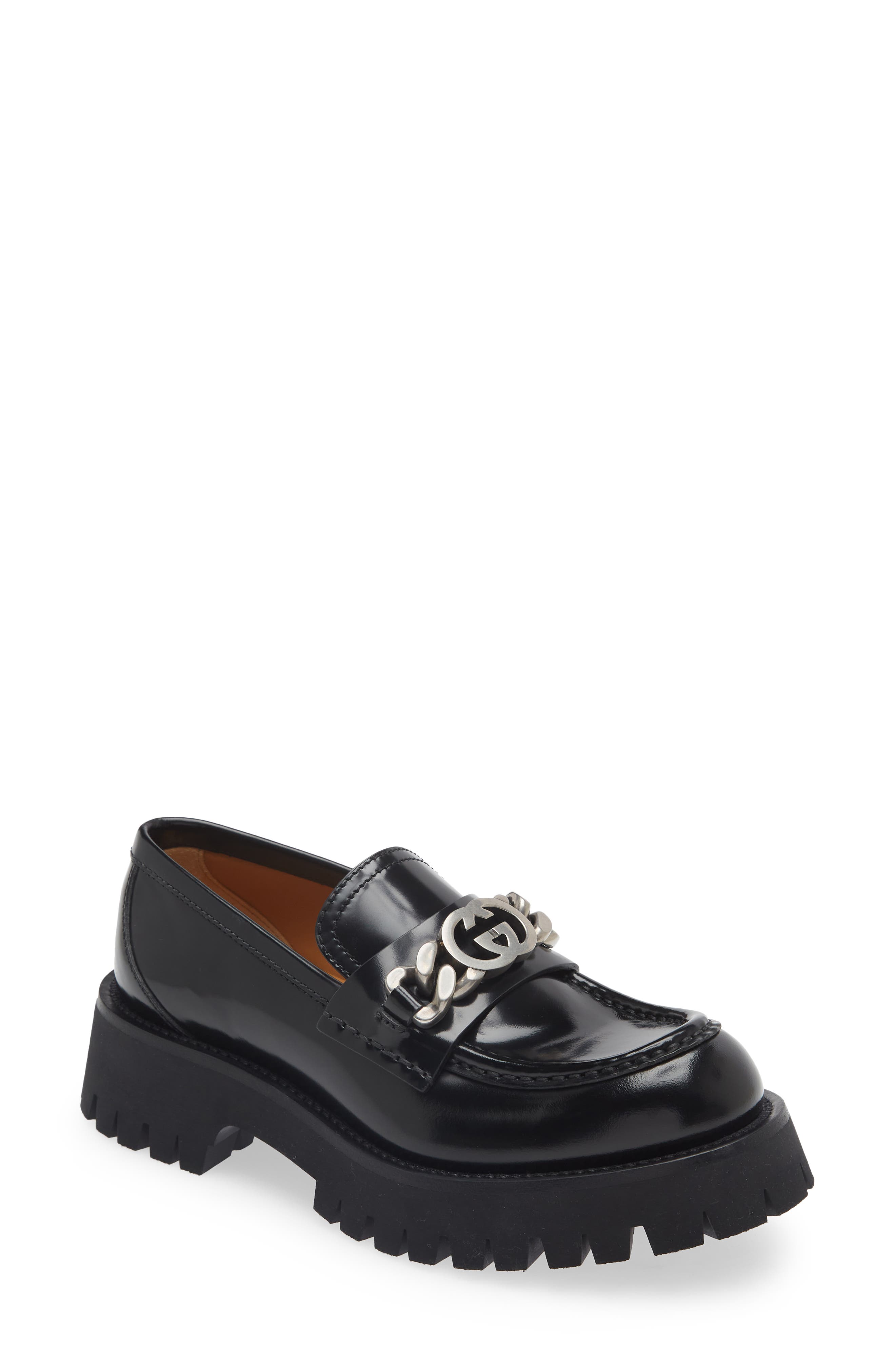 Gucci Jeanne Moc Toe Platform Loafer, Main, color, 