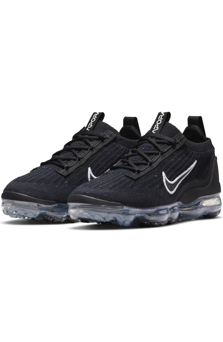 Nike Air VaporMax 2021 FK Sneaker, Main, color, Black/ White/ Silver