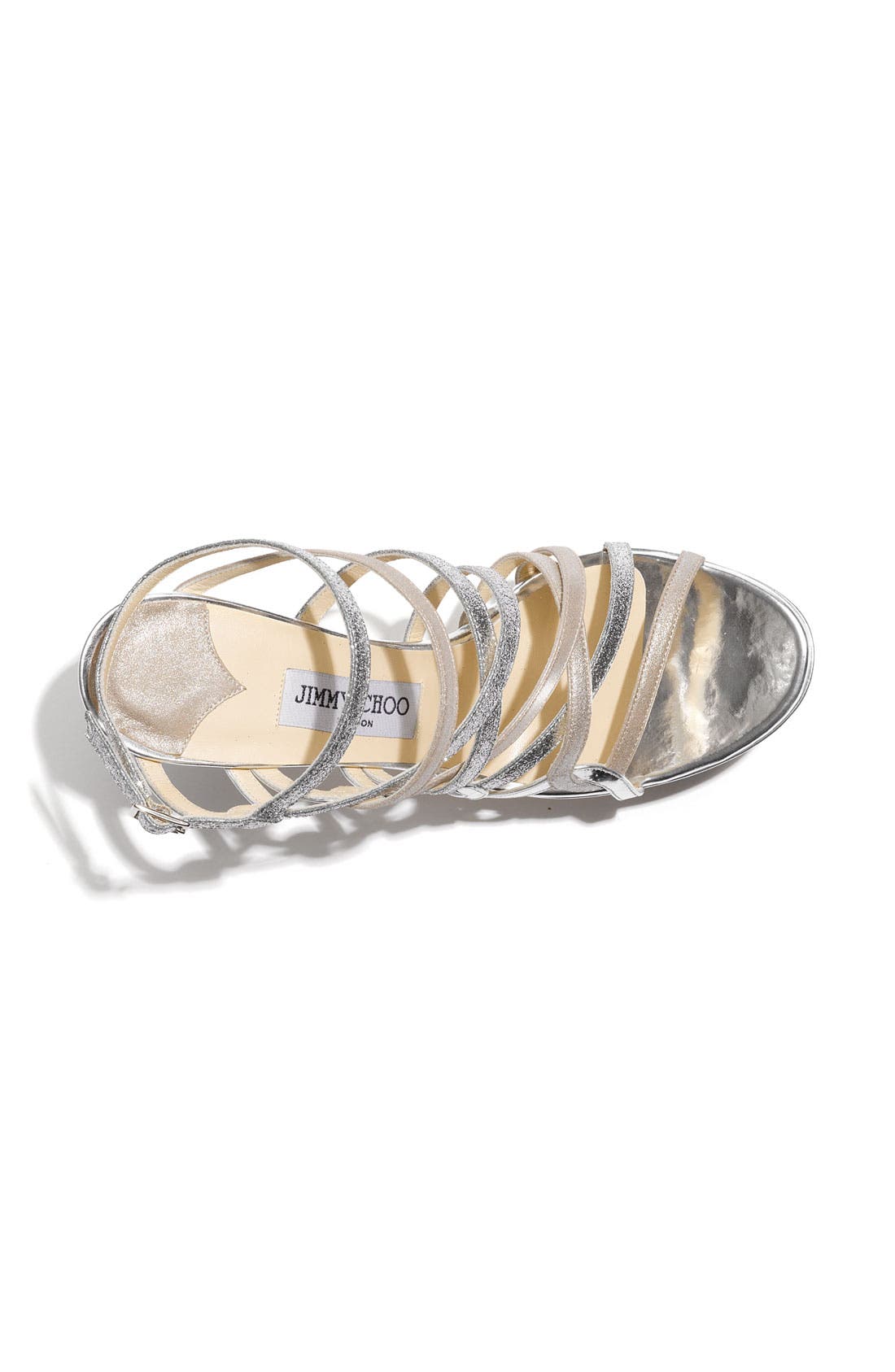 'Dart' Strappy Sandal, Alternate, color, SILVER