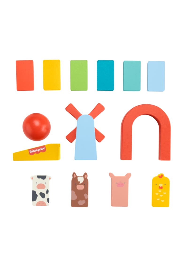 Wooden Domino Run Playset, Alternate, color, NONE