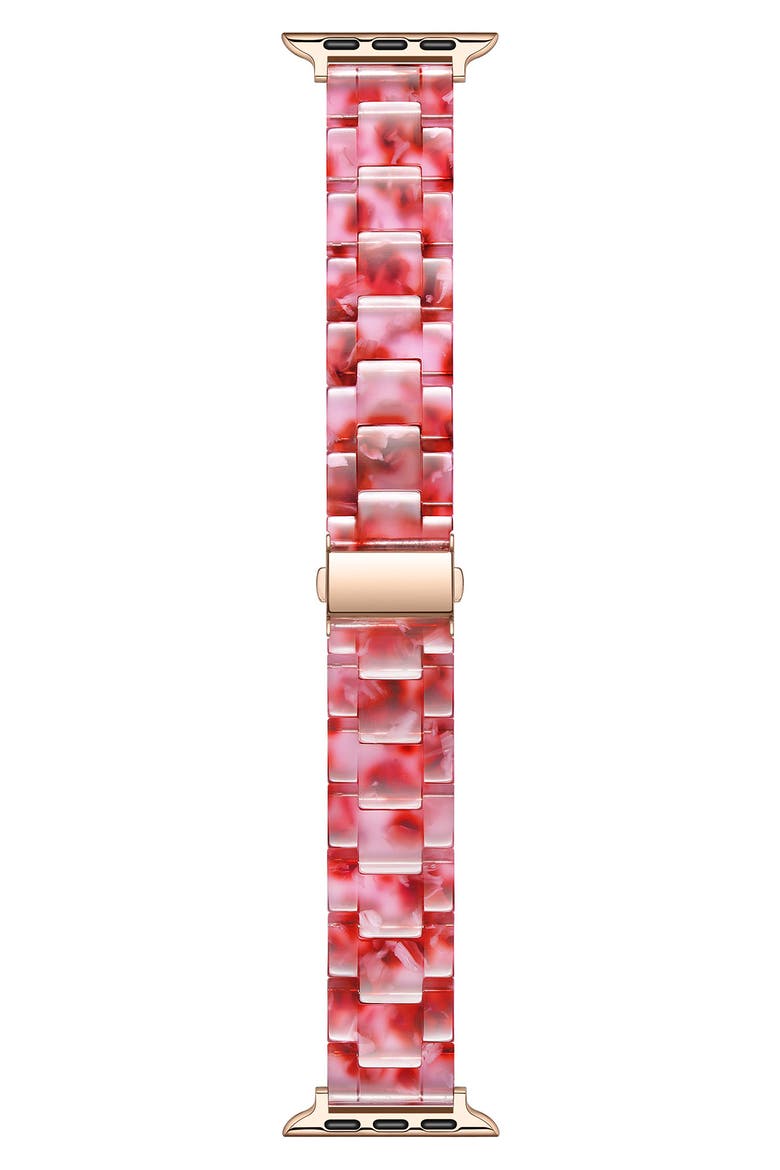Claire Resin Link Watchband, Main, color, CHERRY