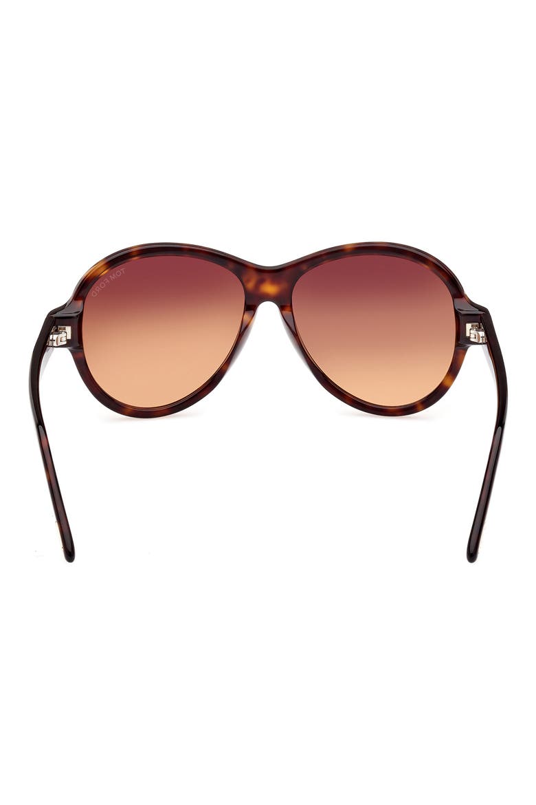 59mm Round Sunglasses, Alternate, color, DARK HAVANA / GRADIENT BROWN