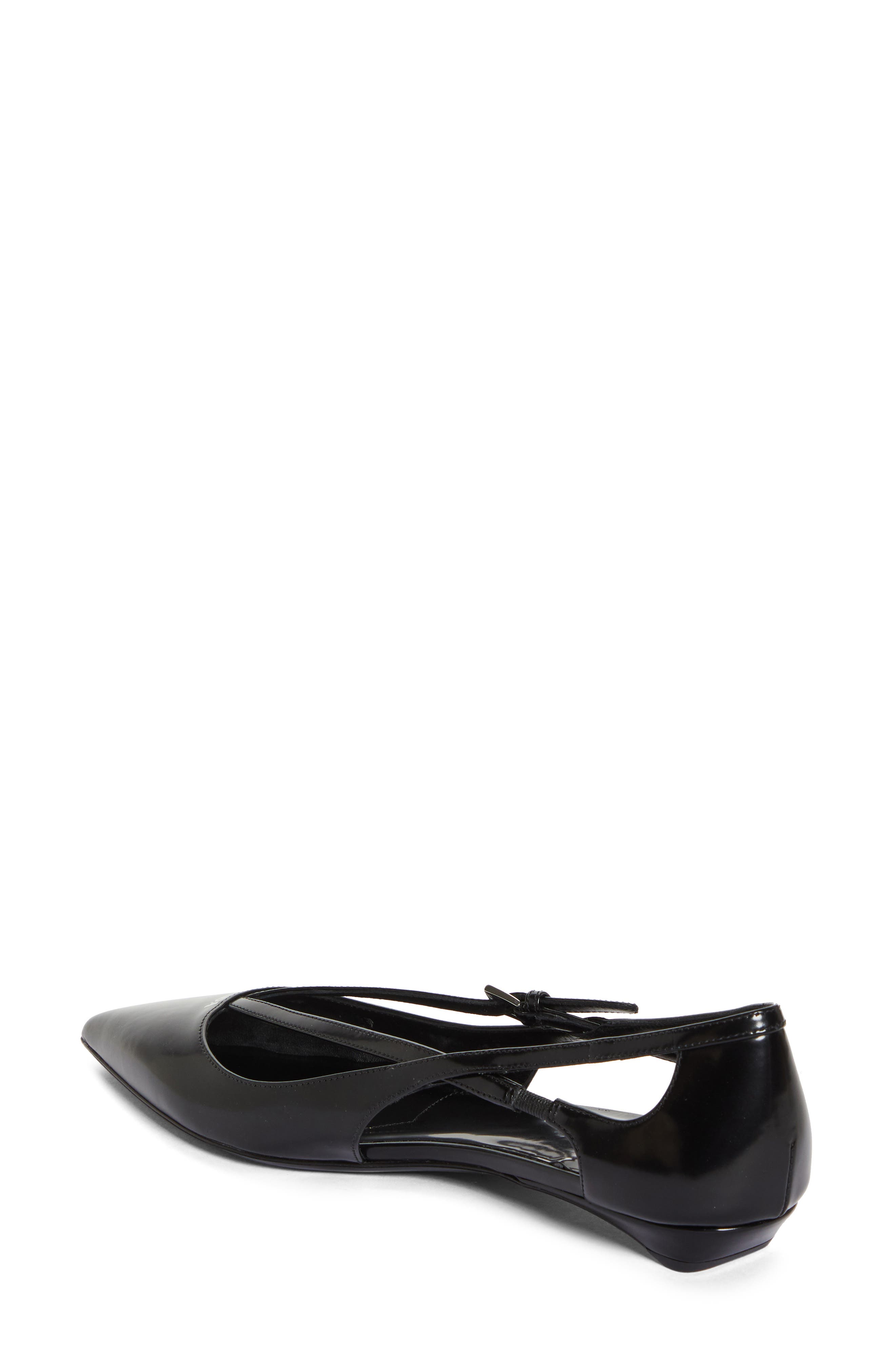 Prada Strappy Pointed Toe Ballet Flat, Alternate, color, 
