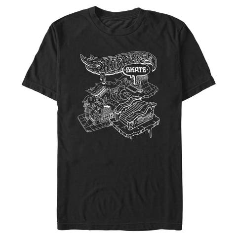 Men's Hot Wheels Skateboarding Park Outline  Graphic T-Shirt